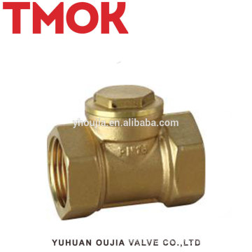 Top internal thread brass color check valve